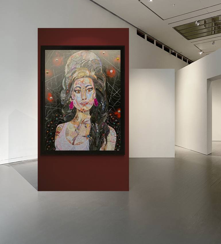 Original Abstract Pop Culture/Celebrity Collage by Moira Mcainsh