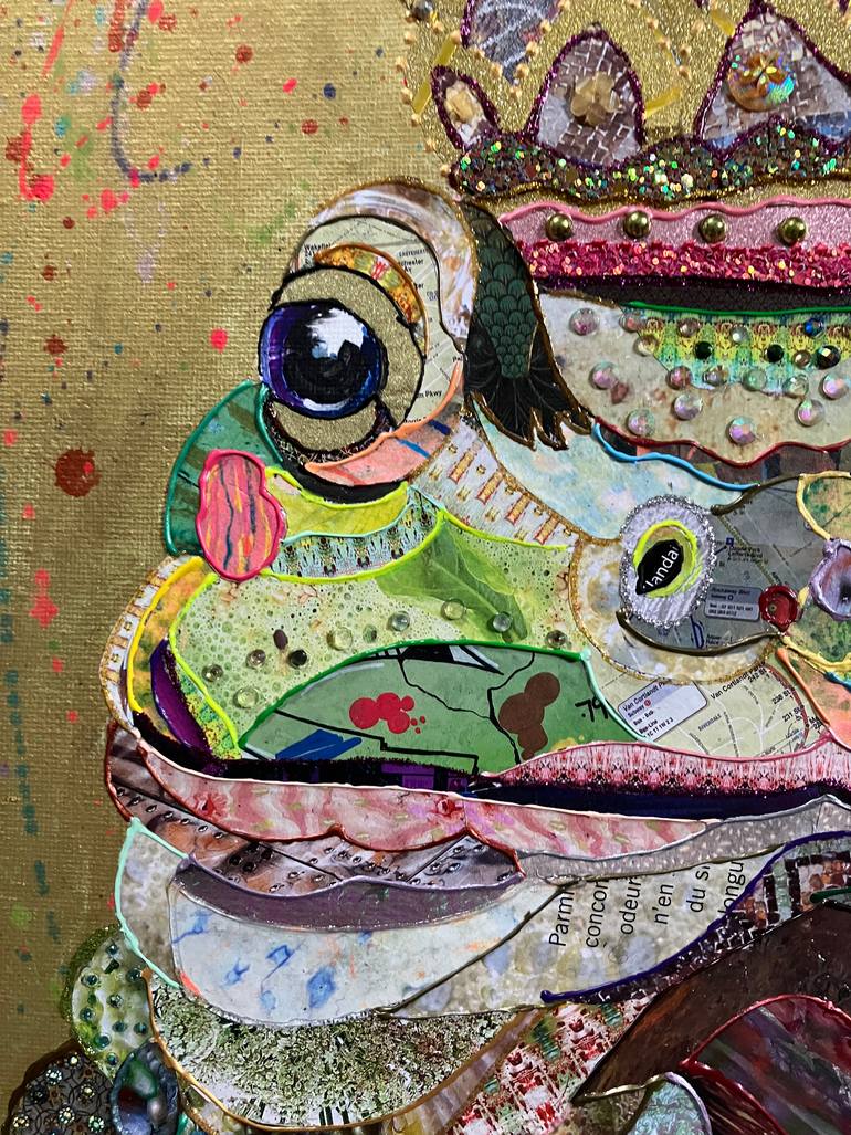 Original Abstract Animal Collage by Moira Mcainsh