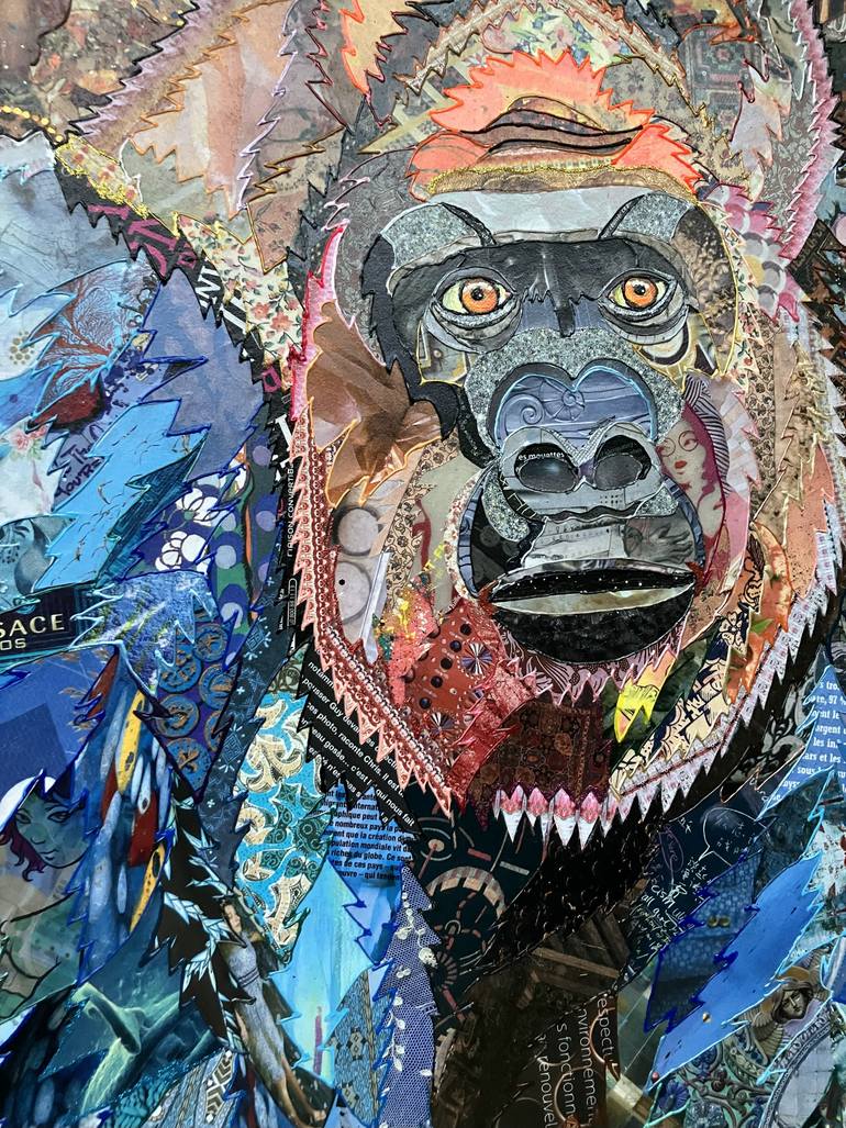 Original Abstract Animal Collage by Moira Mcainsh