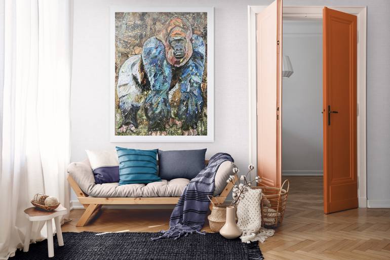 Original Abstract Animal Collage by Moira Mcainsh