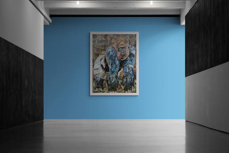 Original Abstract Animal Collage by Moira Mcainsh