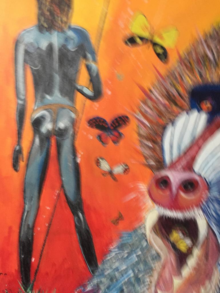 Original Art Deco Animal Painting by Moira Mcainsh