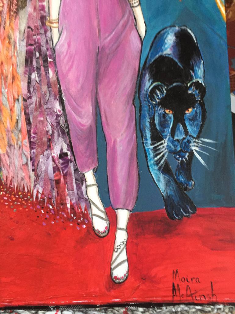 Original Art Deco Fashion Painting by Moira Mcainsh