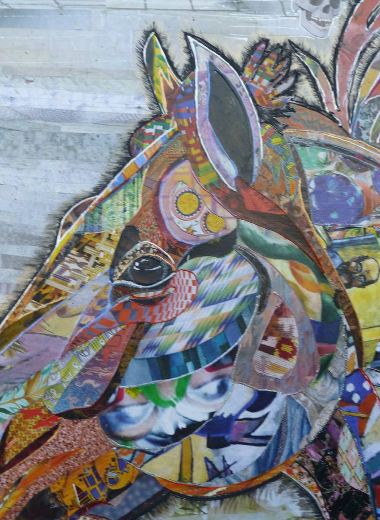 Original Figurative Animal Collage by Moira Mcainsh