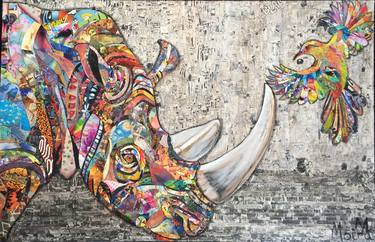 Original Animal Collage by Moira McAinsh