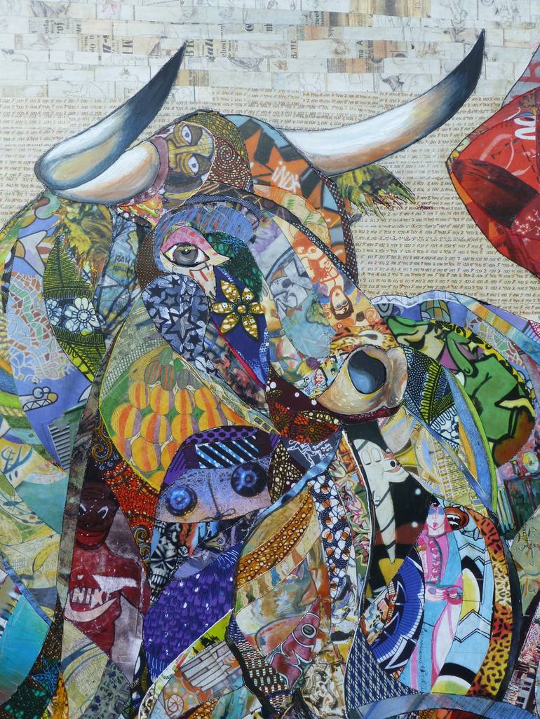 Original Figurative Animal Collage by Moira McAinsh