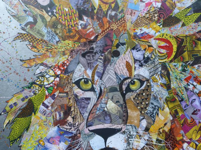 Original Figurative Animal Collage by Moira McAinsh