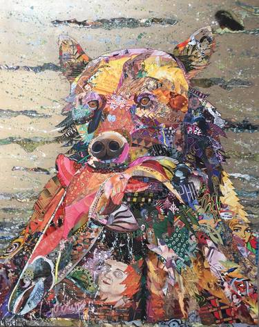 Original Animal Collage by Moira McAinsh