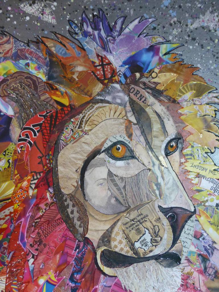 Original Figurative Animal Collage by Moira McAinsh