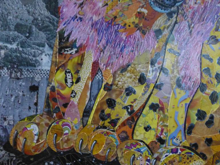Original Figurative Animal Collage by Moira Mcainsh