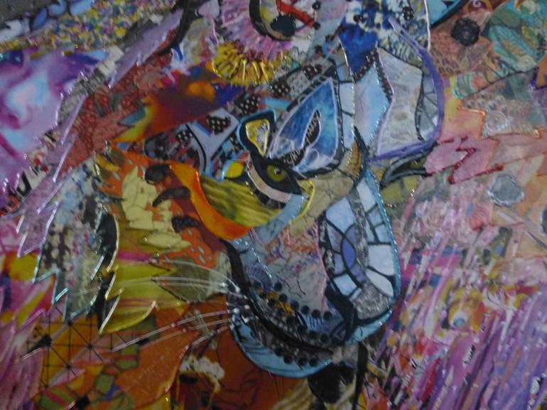 Original Figurative Animal Collage by Moira Mcainsh