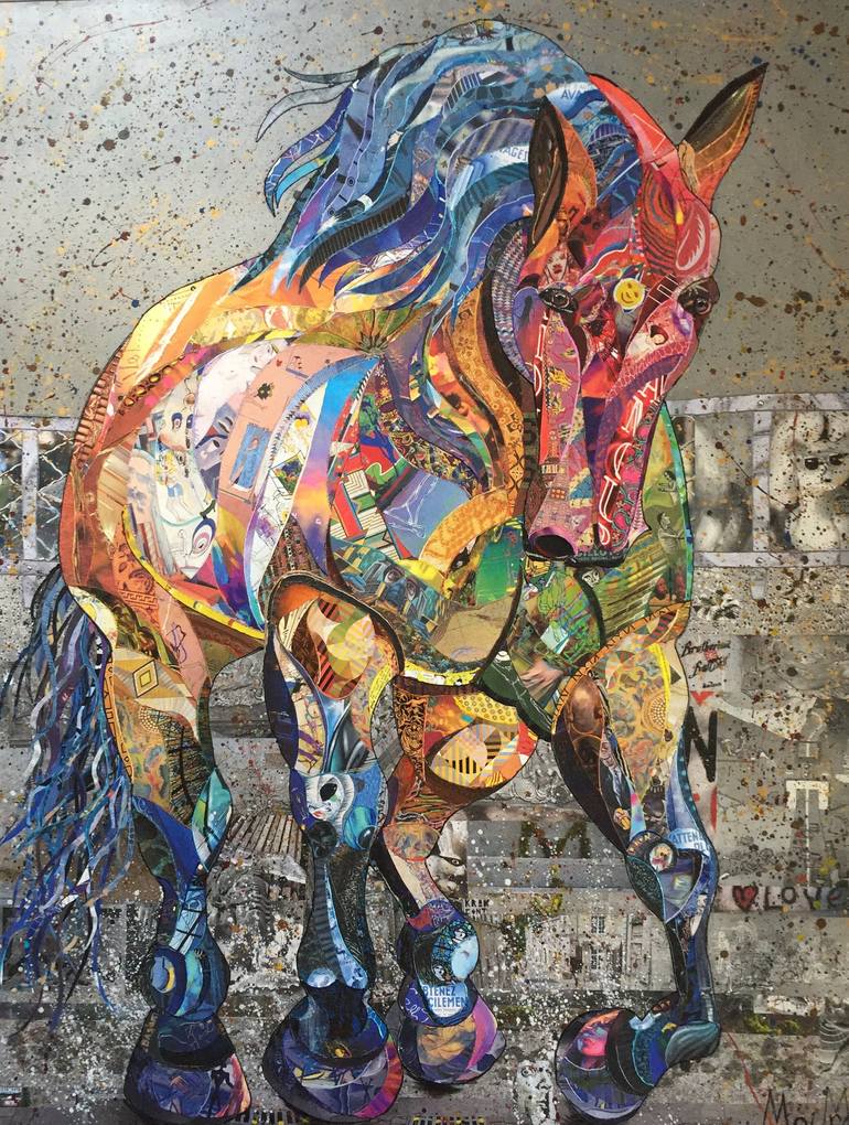 Wild, Wild Horse Collage by Moira McAinsh | Saatchi Art