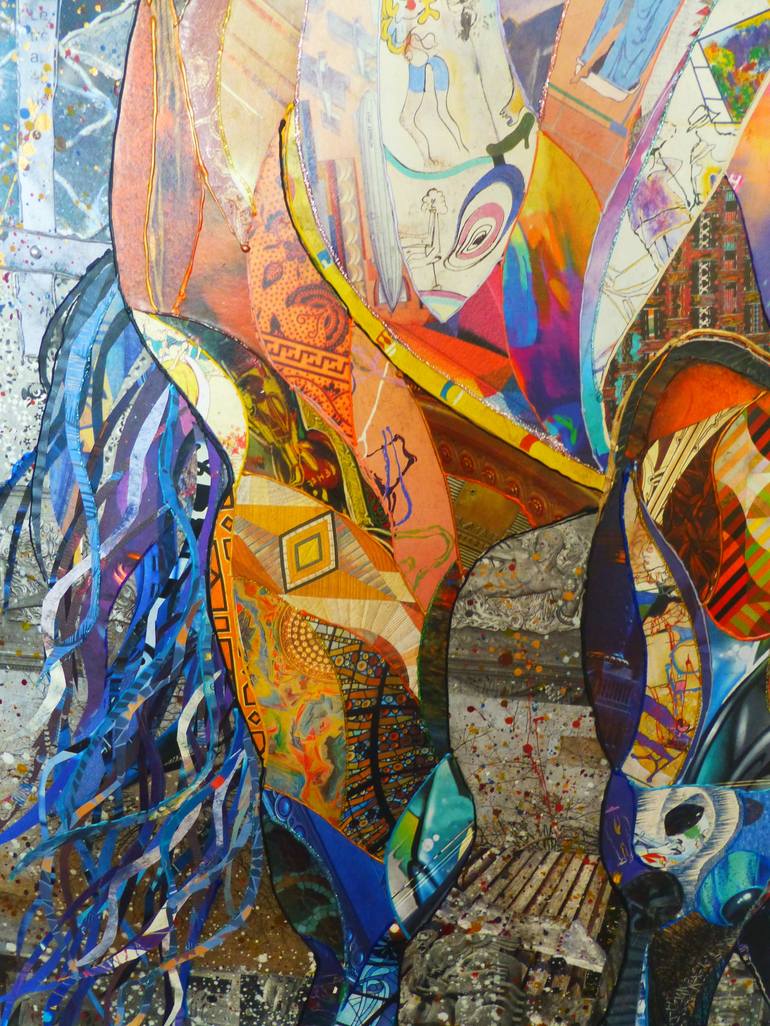 Original Figurative Animal Collage by Moira McAinsh