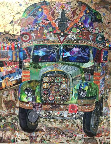 Original Automobile Collage by Moira McAinsh
