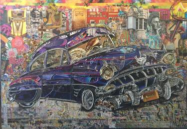 Original Automobile Collage by Moira McAinsh