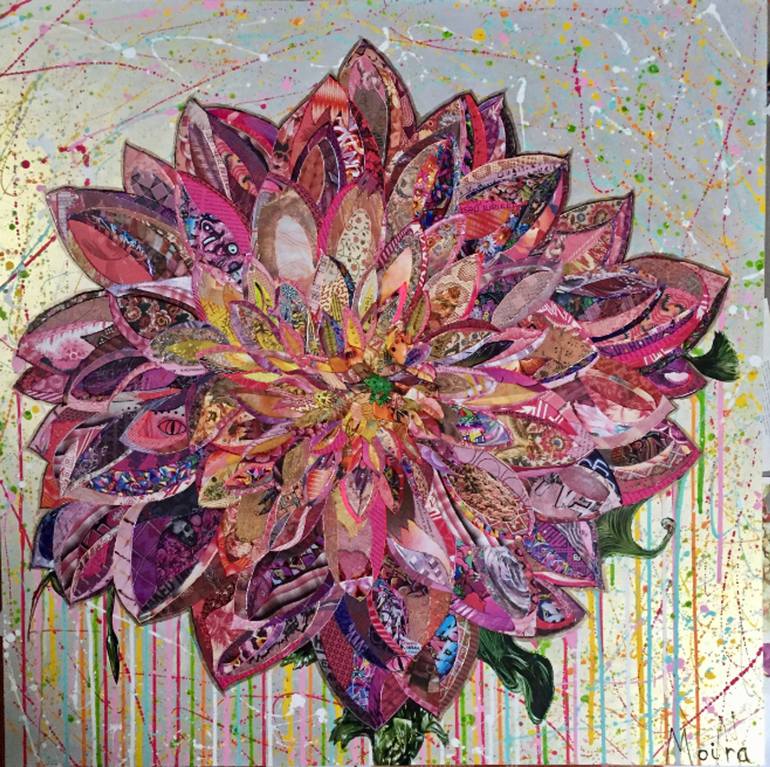 Flower Power 1 Collage By Moira Mcainsh Saatchi Art