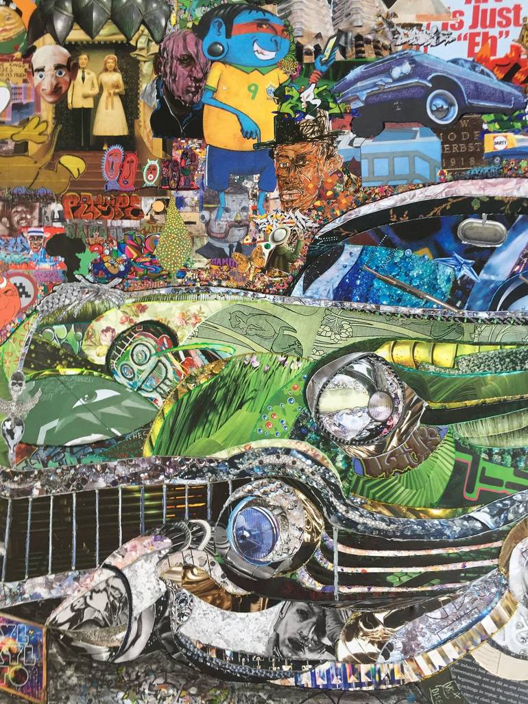 Original Automobile Collage by Moira McAinsh