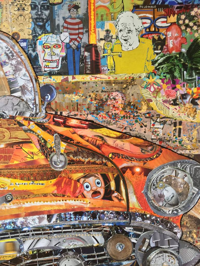 Original Automobile Collage by Moira McAinsh