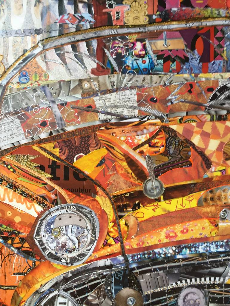 Original Automobile Collage by Moira McAinsh