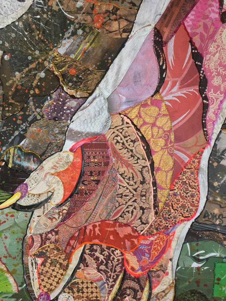 Original Figurative Animal Collage by Moira McAinsh