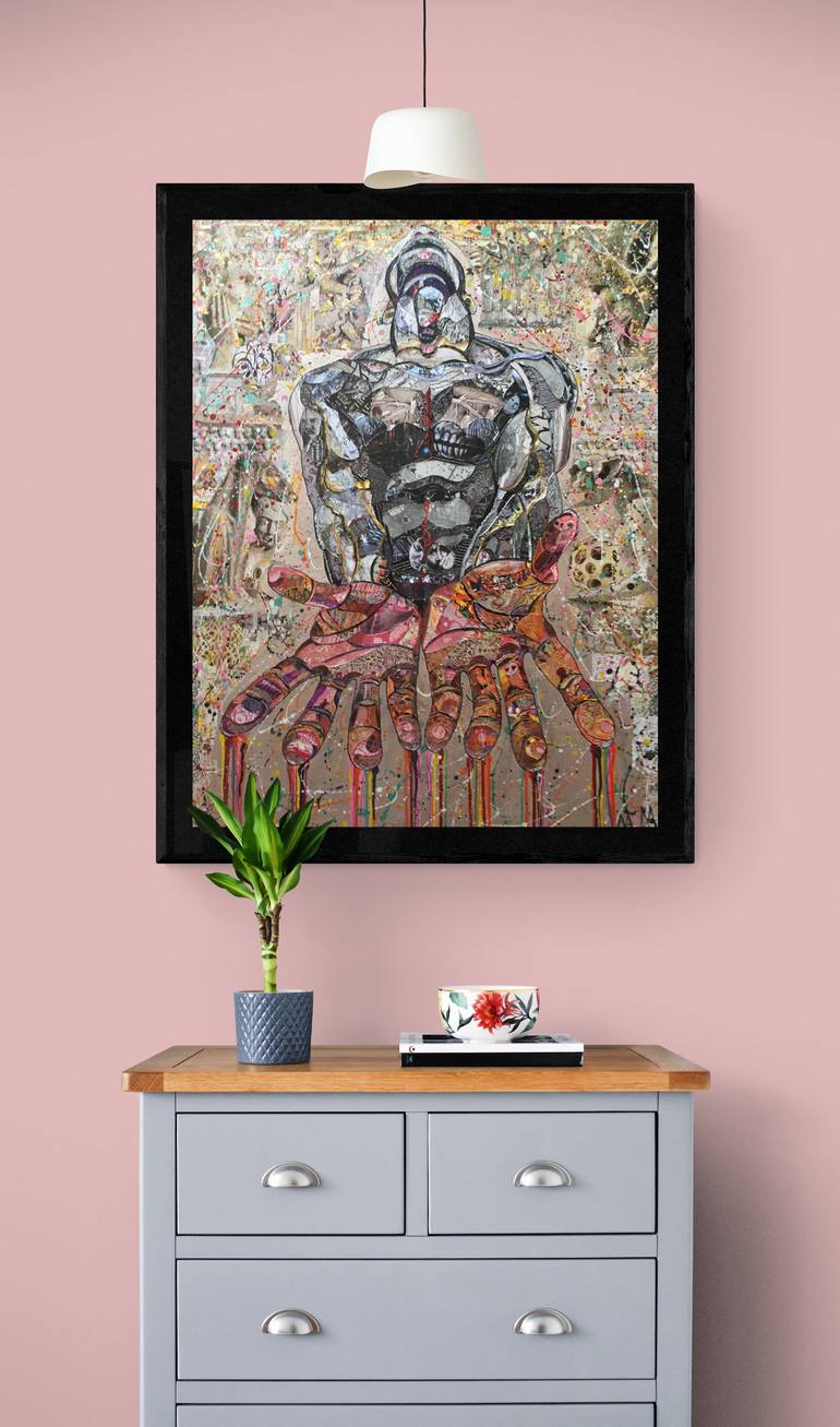 Original Figurative Nude Collage by Moira Mcainsh