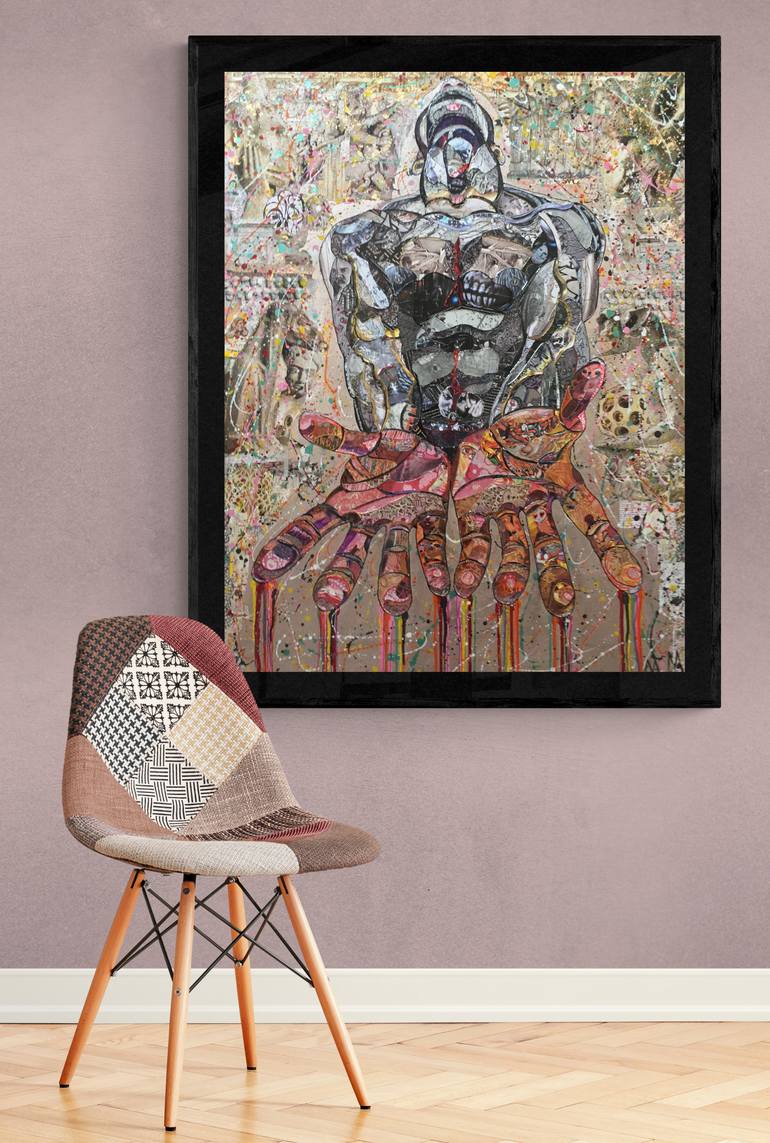 Original Figurative Nude Collage by Moira Mcainsh