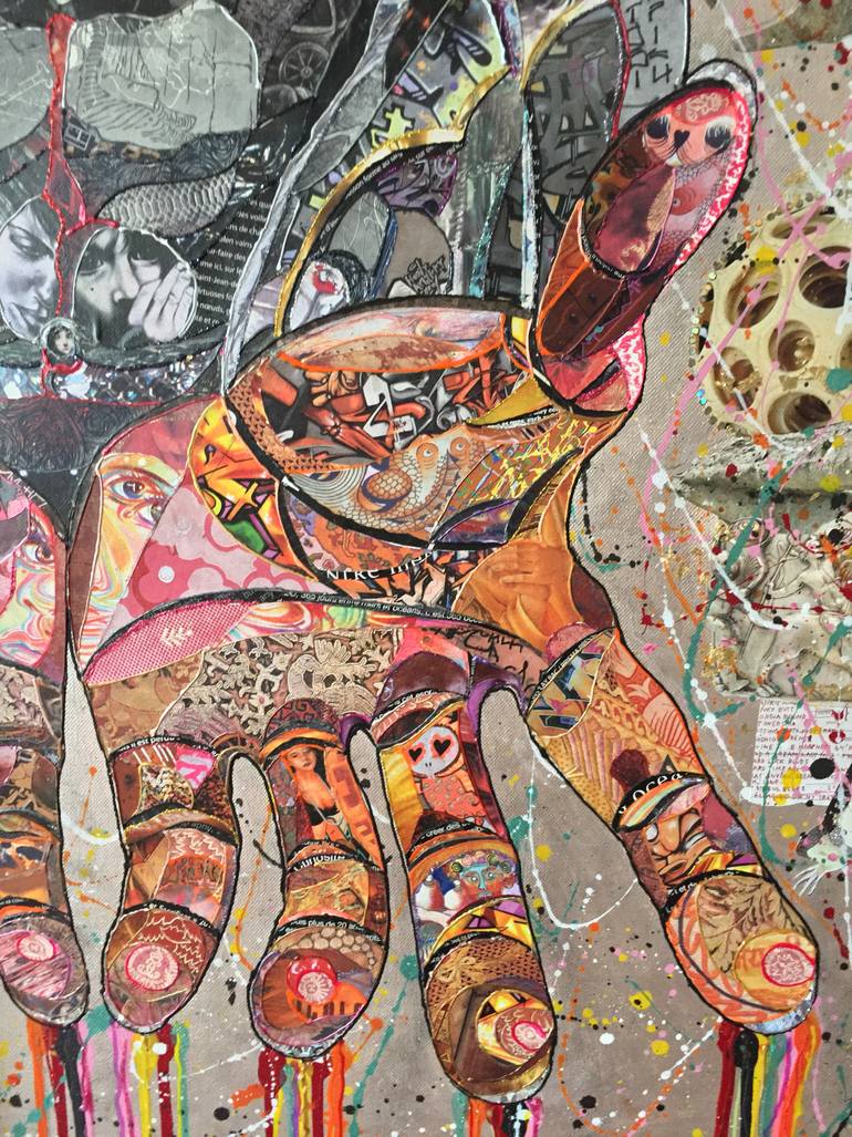 Original Figurative Nude Collage by Moira Mcainsh