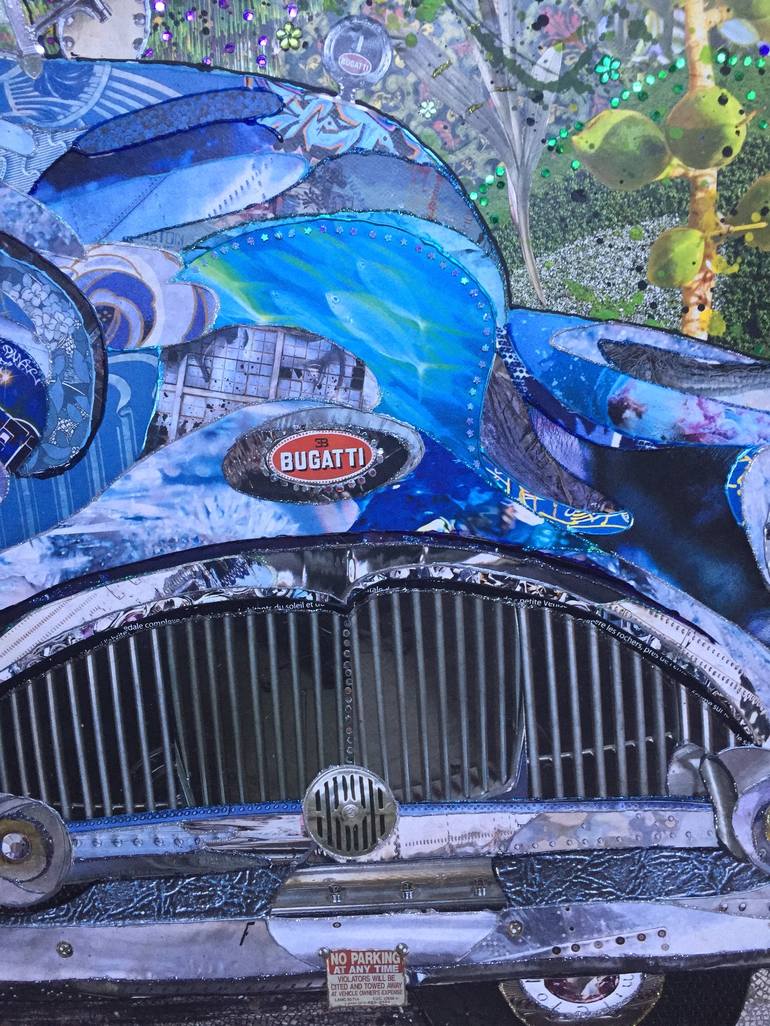 Original Figurative Automobile Collage by Moira McAinsh