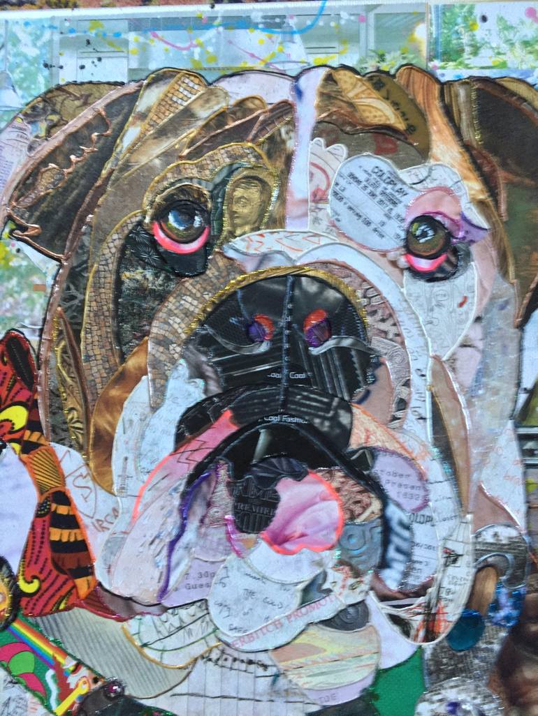 Original Figurative Animal Collage by Moira Mcainsh