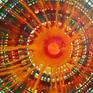 Acrylic on water man paper,painting based on circle patterns,
 related to nature.