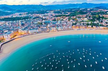 Aerial view of San Sebastian Northern Spain Europe # 26 thumb