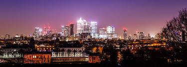 Canary Wharf at night London England thumb