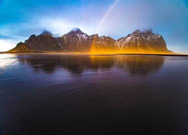 Vesturhorn mountain rainbow Iceland Europe # 55 thumb