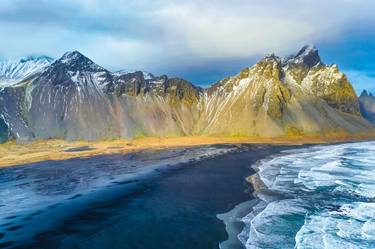 Aerial view of Vestrahorn Mountain Iceland Europe #44 thumb
