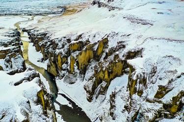 Aerial view of Fjarðarárgljúfur Icelandic landscape Europe # 1 thumb