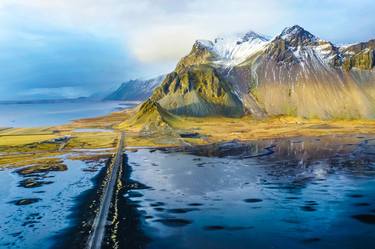 Aerial view of Vestrahorn Mountain Iceland Europe # 1 thumb