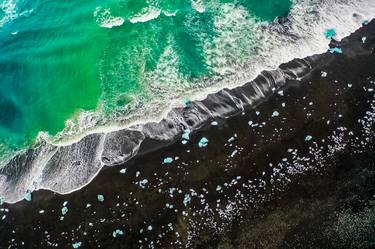Aerial view of Diamond Beach Iceland Europe # 3 thumb