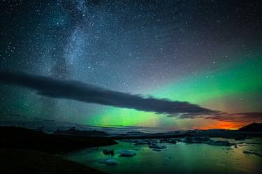 Active volcano Northern Lights Iceland Europe #66 thumb