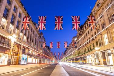 Famous street in London England thumb