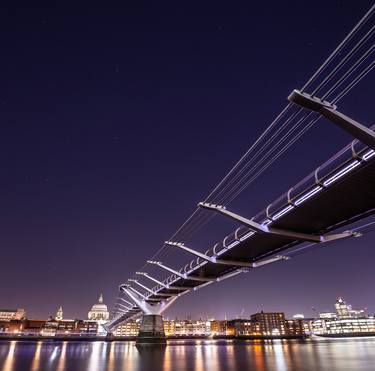 Millennium Bridge at night London England # 14 thumb