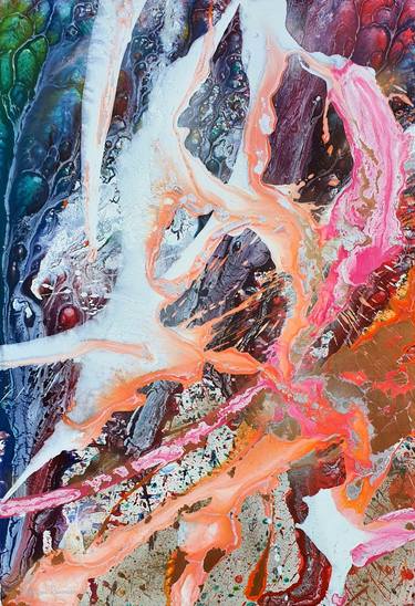 Original Abstract Expressionism Abstract Paintings by Anastasia Racovcena