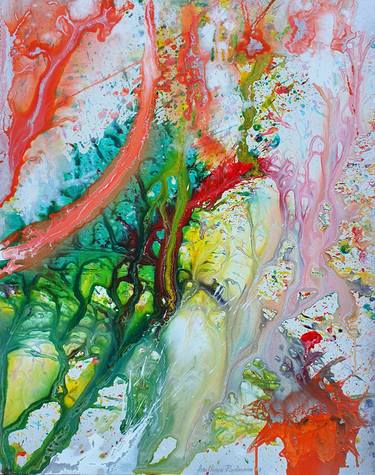 Original Abstract Expressionism Abstract Paintings by Anastasia Racovcena