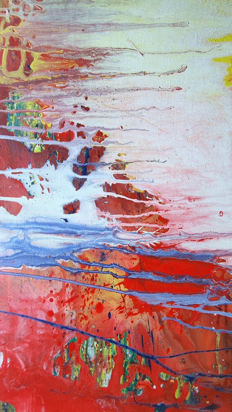 Original Abstract Expressionism Abstract Painting by Anastasia Racovcena