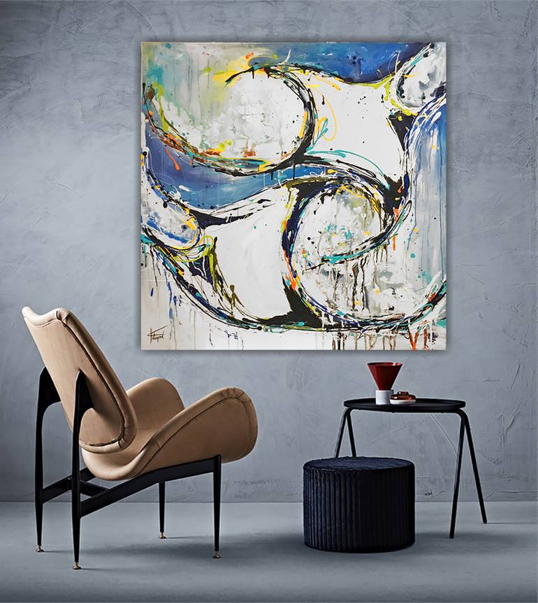 Original Abstract Animal Painting by Krystel Flamand