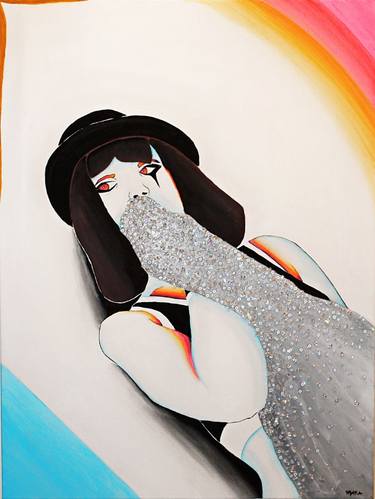Original Abstract Women Painting by Matia Pugliesi