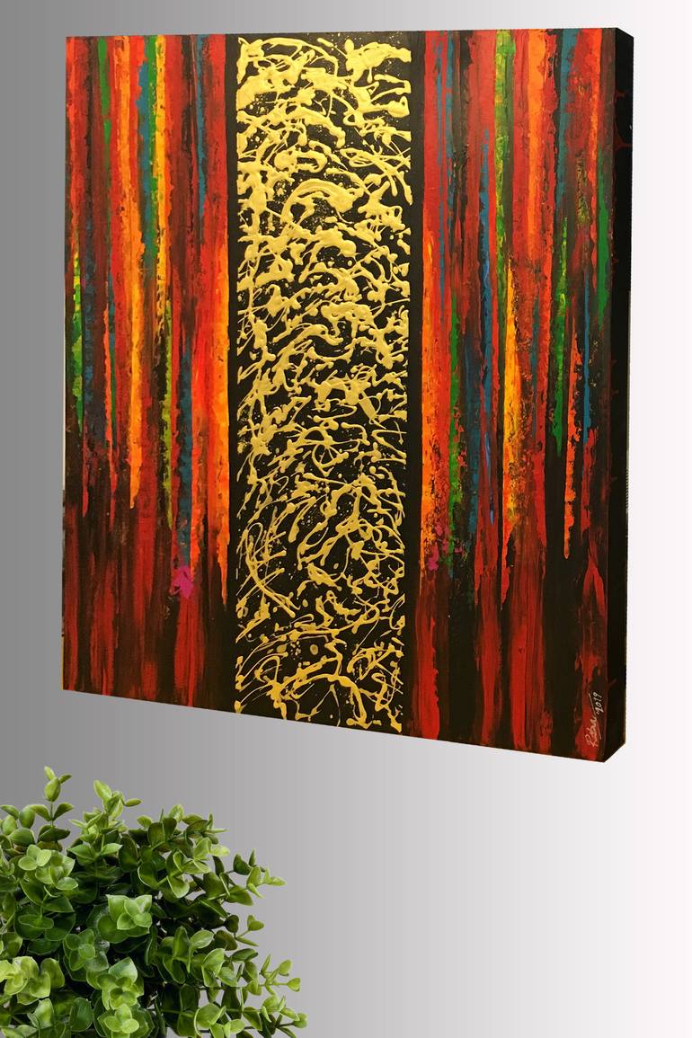 Original Abstract Expressionism Abstract Painting by Ratna C