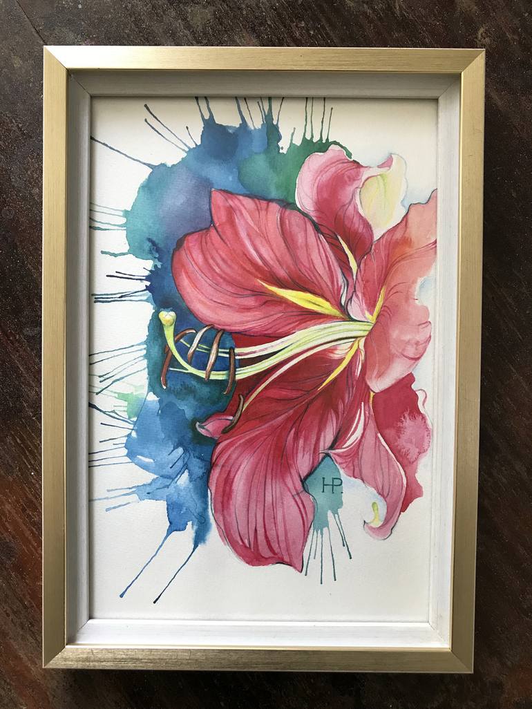 Original Illustration Floral Painting by Natasha Rumyantseva