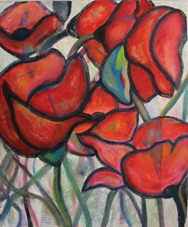 Print of Figurative Floral Paintings by Sevgi Cagal