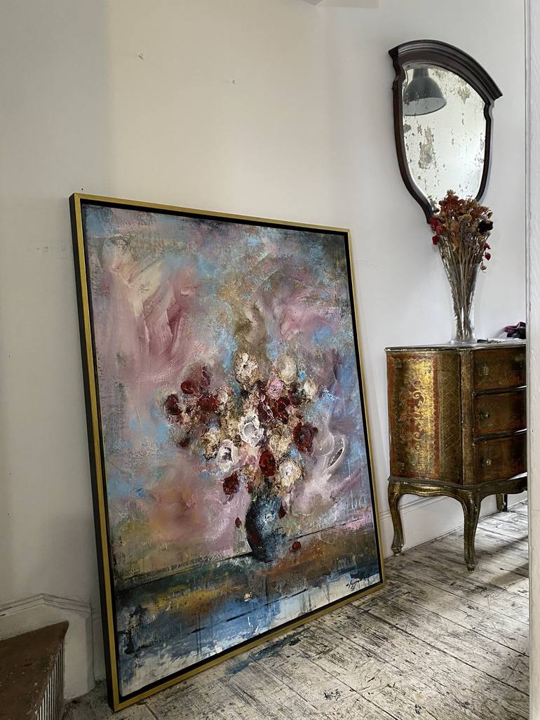 Original Abstract Floral Painting by Daniel Hooper