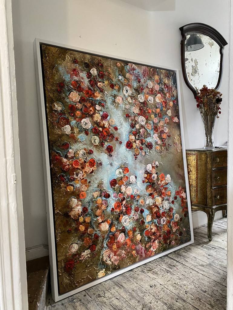 Original Abstract Floral Painting by Daniel Hooper